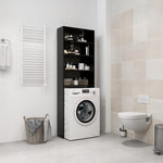 ZNTS Washing Machine Cabinet Black 64x24x190 cm 808405