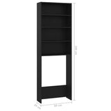 ZNTS Washing Machine Cabinet Black 64x24x190 cm 808405
