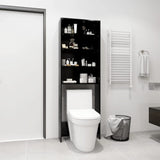 ZNTS Washing Machine Cabinet Black 64x24x190 cm 808405
