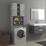 ZNTS Washing Machine Cabinet Concrete Grey 64x25.5x190 cm 808426