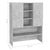ZNTS Washing Machine Cabinet Concrete Grey 70.5x25.5x90 cm 808390