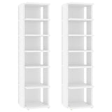 ZNTS Shoe Cabinets 2 pcs White 27.5x27x102 cm Engineered Wood 808486