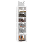ZNTS Shoe Cabinets 2 pcs White 27.5x27x102 cm Engineered Wood 808486