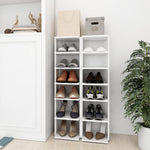 ZNTS Shoe Cabinets 2 pcs White 27.5x27x102 cm Engineered Wood 808486