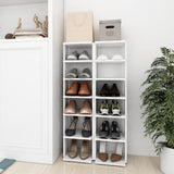ZNTS Shoe Cabinets 2 pcs White 27.5x27x102 cm Engineered Wood 808486