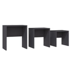 ZNTS Nesting Coffee Tables 3 pcs Grey Chipboard 808533