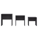 ZNTS Nesting Coffee Tables 3 pcs Grey Chipboard 808533