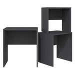 ZNTS Nesting Coffee Tables 3 pcs Grey Chipboard 808533