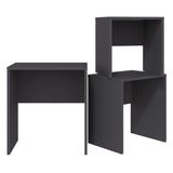ZNTS Nesting Coffee Tables 3 pcs Grey Chipboard 808533
