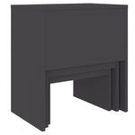 ZNTS Nesting Coffee Tables 3 pcs Grey Chipboard 808533