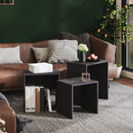 ZNTS Nesting Coffee Tables 3 pcs Grey Chipboard 808533