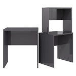 ZNTS Nesting Coffee Tables 3 pcs High Gloss Grey Chipboard 808539