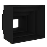 ZNTS Nesting Tables 3 pcs Black Engineered Wood 808577