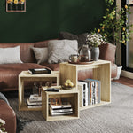 ZNTS Nesting Tables 3 pcs Sonoma Oak Engineered Wood 808579