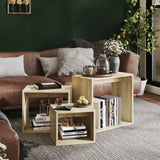 ZNTS Nesting Tables 3 pcs Sonoma Oak Engineered Wood 808579