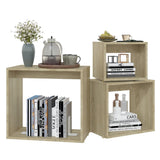 ZNTS Nesting Tables 3 pcs Sonoma Oak Engineered Wood 808579