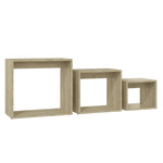 ZNTS Nesting Tables 3 pcs Sonoma Oak Engineered Wood 808579