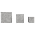 ZNTS Side Tables 3 pcs Concrete Grey Engineered Wood 808589