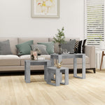 ZNTS Nesting Tables 3 pcs Concrete Grey Engineered Wood 808607