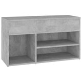 ZNTS Shoe Bench Concrete Grey 80x30x45 cm Engineered Wood 808751