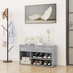 ZNTS Shoe Bench Concrete Grey 80x30x45 cm Engineered Wood 808751