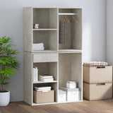 ZNTS Dressing Cabinet Concrete Grey 80x40x65 cm Engineered Wood 808850