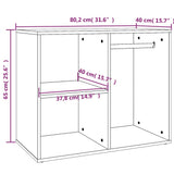 ZNTS Dressing Cabinet Concrete Grey 80x40x65 cm Engineered Wood 808850