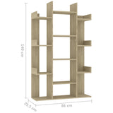 ZNTS Book Cabinet Sonoma Oak 86x25.5x140 cm Engineered Wood 808903