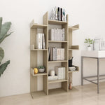 ZNTS Book Cabinet Sonoma Oak 86x25.5x140 cm Engineered Wood 808903