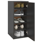 ZNTS Shoe Cabinet Grey 32x35x70 cm Engineered Wood 808958