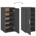 ZNTS Shoe Cabinet Grey 32x35x70 cm Engineered Wood 808958