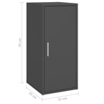 ZNTS Shoe Cabinet Grey 32x35x70 cm Engineered Wood 808958