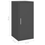 ZNTS Shoe Cabinet Grey 32x35x70 cm Engineered Wood 808958