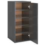 ZNTS Shoe Cabinet High Gloss Grey 32x35x70 cm Chipboard 808970