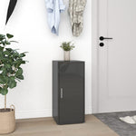 ZNTS Shoe Cabinet High Gloss Grey 32x35x70 cm Chipboard 808970