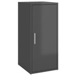 ZNTS Shoe Cabinet High Gloss Grey 32x35x70 cm Chipboard 808970