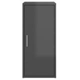 ZNTS Shoe Cabinet High Gloss Grey 32x35x70 cm Chipboard 808970