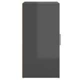 ZNTS Shoe Cabinet High Gloss Grey 32x35x70 cm Chipboard 808970