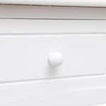 ZNTS Desk White 108x45x76 cm Solid Wood Paulownia 338537