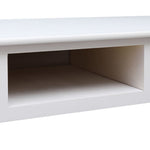 ZNTS Desk White 108x45x76 cm Solid Wood Paulownia 338537