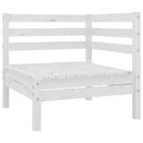 ZNTS Garden Corner Sofa White Solid Wood Pine 806568