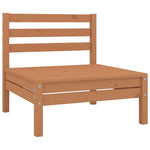 ZNTS Garden Middle Sofa Honey Brown Solid Wood Pine 806575