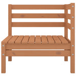 ZNTS Garden Corner Sofas 2 pcs Honey Brown Solid Pinewood 806585
