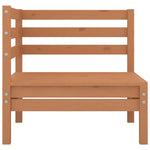 ZNTS Garden Corner Sofas 2 pcs Honey Brown Solid Pinewood 806585