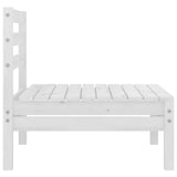ZNTS Garden Middle Sofas 2 pcs White Solid Pinewood 806588