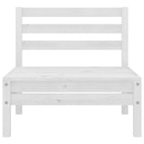 ZNTS Garden Middle Sofas 4 pcs White Solid Pinewood 806593