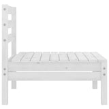 ZNTS Garden Middle Sofas 4 pcs White Solid Pinewood 806593