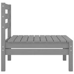 ZNTS Garden Middle Sofas 4 pcs Grey Solid Pinewood 806594