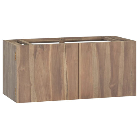 ZNTS Wall-mounted Bathroom Cabinet 90x39x40 cm Solid Wood Teak 338254