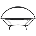 ZNTS Outdoor Lounge Bed with Canopy Black Steel and Oxford Fabric 317599